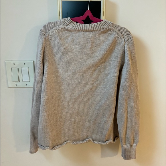 J. Crew beige scalloped sweater - Picture 3 of 5